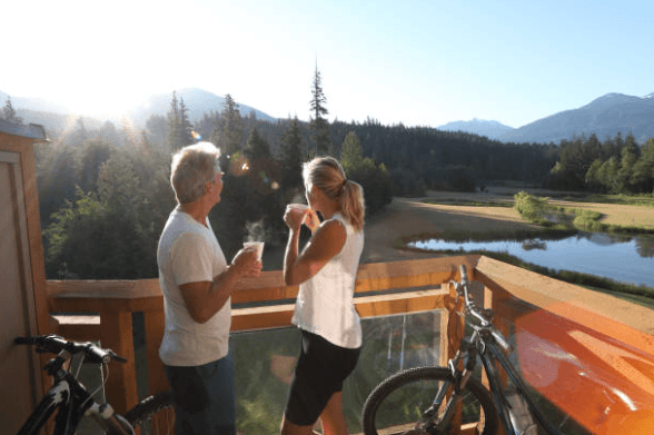 Clients enjoying retirement — mountain overlook